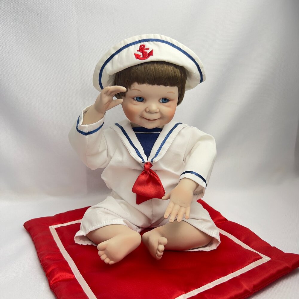 Ashton-Drake Saluting Sailor Porcelain Doll #9370A Yolanda Bello Matthew 9.5"